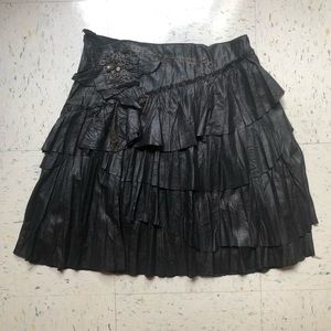Embellished Ruffle Short Skirt